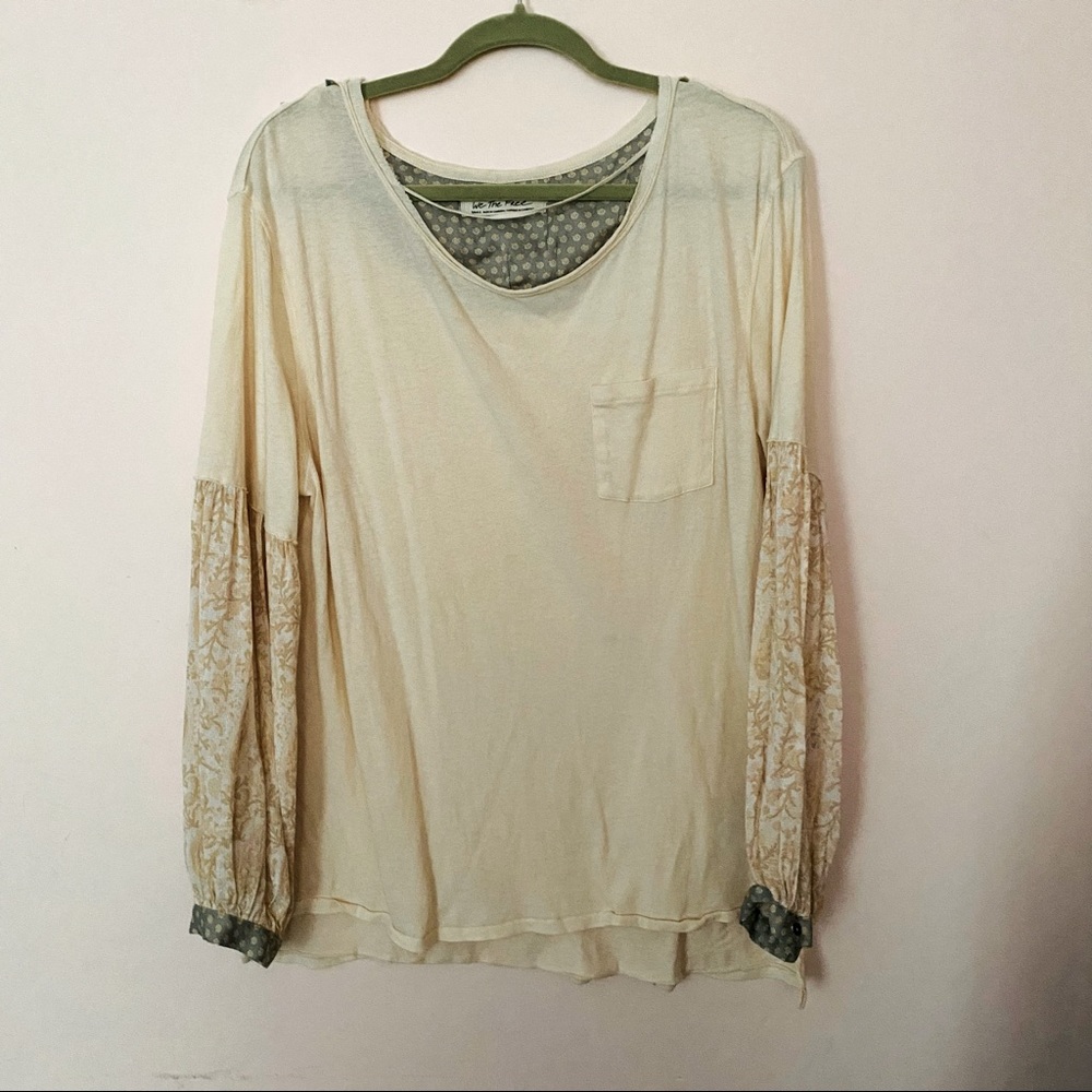Free People We the Free Jade cream color top